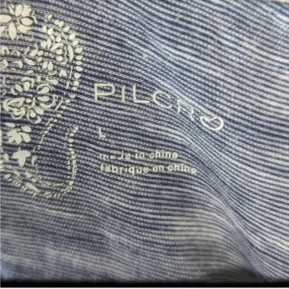 Pilcro Chrissy Striped Layered Babydoll Tank Top Size Large - Picture 4 of 8